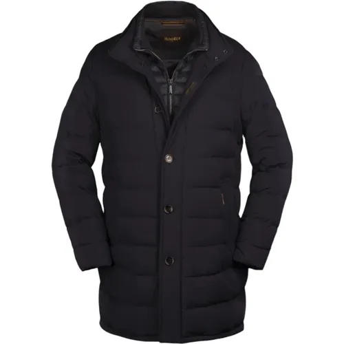 Quilted Dark Navy Coat with Vest , male, Sizes: L, 5XL, 2XL, M, 4XL - Moorer - Modalova