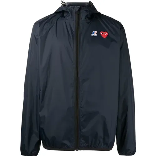 K-way Jacket with Logo , male, Sizes: XL - Comme des Garçons Play - Modalova