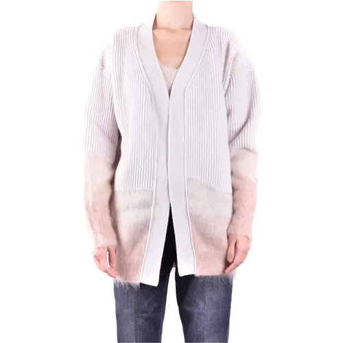 Contrast Knit Cardigan , female, Sizes: S - Dondup - Modalova