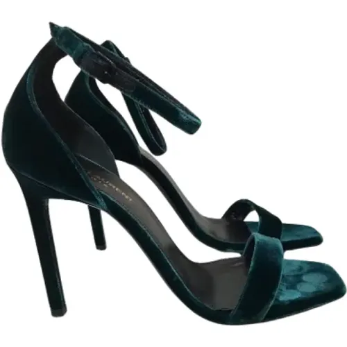 Pre-owned Velvet sandals , female, Sizes: 6 1/2 UK - Yves Saint Laurent Vintage - Modalova