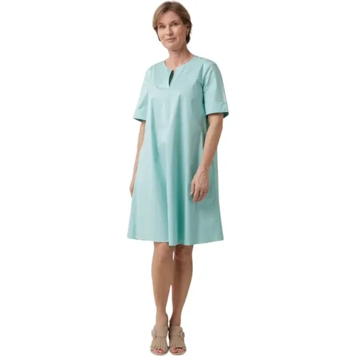 Midi-Kleid mit V-Ausschnitt und Taschen , Damen, Größe: M - RIANI - Modalova