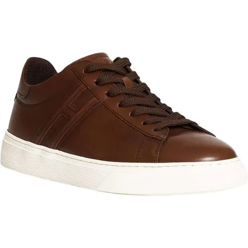 Leather Sneakers - Size 39 , male, Sizes: 9 UK, 5 UK, 6 UK, 6 1/2 UK, 10 UK, 7 1/2 UK, 8 UK - Hogan - Modalova