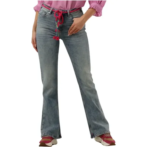 Flared Jeans The Charm - Summer Shower , Damen, Größe: W28 - Scotch & Soda - Modalova