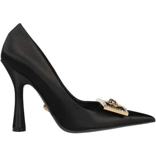 Pumps, female, , Size: 7 1/2 US Pointy Toe Leather Pumps - Versace - Modalova