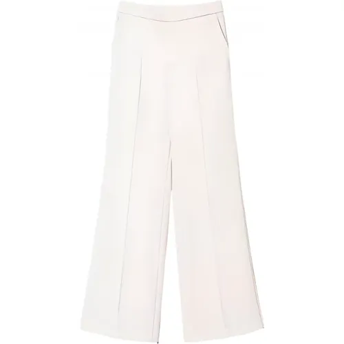 Wide Trousers, female, , Size: L Wide Leg Crêpe Pants - Twinset - Modalova