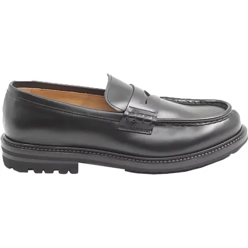 Loafers, male, , Size: 7 1/2 US Leather Flat Shoes Made in Italy - Henderson - Modalova