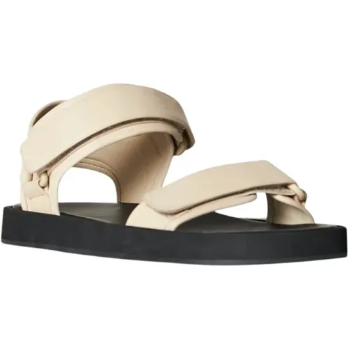 Hook and loop sandal in leather-37,5 , female, Sizes: 4 1/2 UK - The Row - Modalova