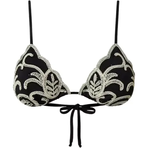 Bikinis, female, , Size: L Embroidered Triangle Bikini Set - Twinset - Modalova