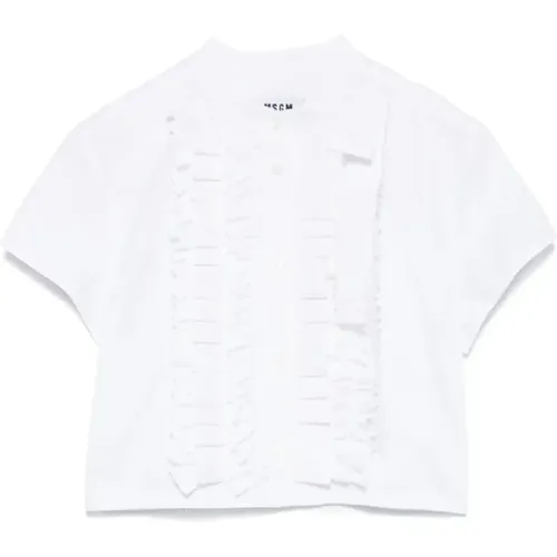 Shirts, female, , Size: S Cotton Shirt Elegant Design - Msgm - Modalova