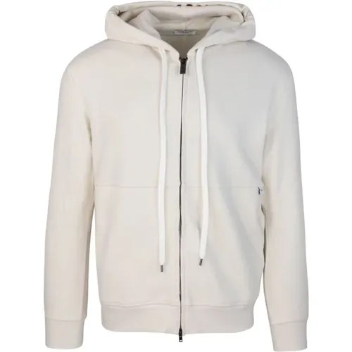 Zip-throughs, male, , Size: M Hoodie Full-zip Regular Fit Sweater - Paolo Pecora - Modalova