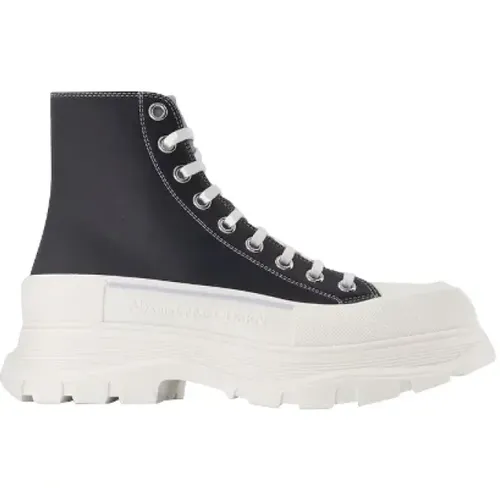 Leather sneakers , female, Sizes: 10 UK, 8 UK - alexander mcqueen - Modalova
