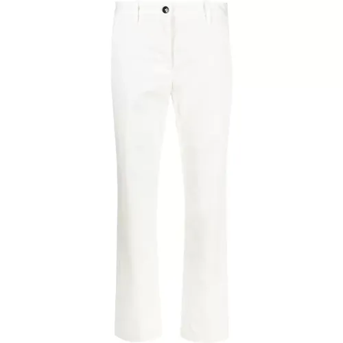 Weiße Skinny Jeans Gerades Bein Stil , Damen, Größe: W28 - Nine In The Morning - Modalova