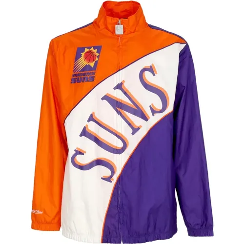 Sportswear, male, , Size: L NBA Arched Retro Windbreaker Purple/Orange - Mitchell & Ness - Modalova