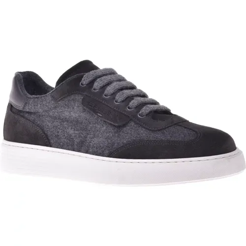 Trainers in dark grey suede and fabric , Herren, Größe: 42 1/2 EU - Baldinini - Modalova