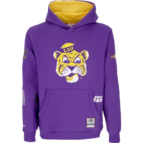 Hoodies, male, , Size: XL LSU Tigers Basketball Team Hoodie - Mitchell & Ness - Modalova