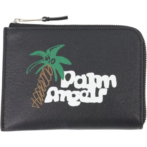 Wallets & Cardholders, male, , Size: ONE SIZE Sketchy Zip Wallet - Palm Angels - Modalova