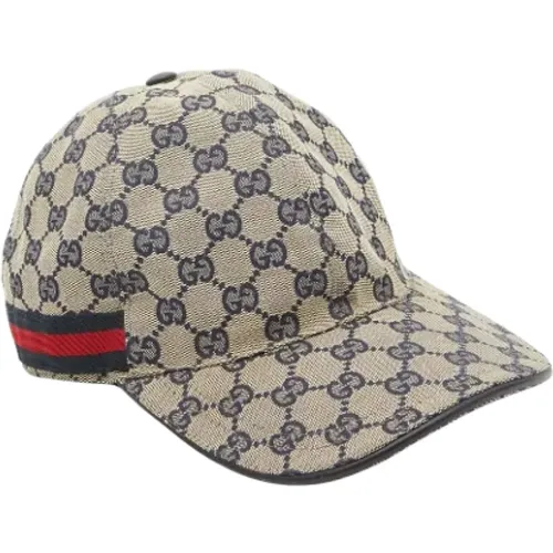 Pre-owned Accessories, male, , Size: ONE SIZE Pre-owned Canvas hats - Gucci Vintage - Modalova