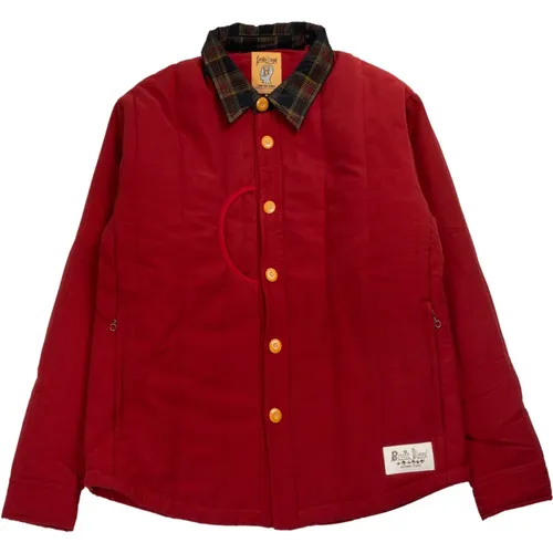 Rotes Puffer Button Up Hemd - Brain Dead - Modalova