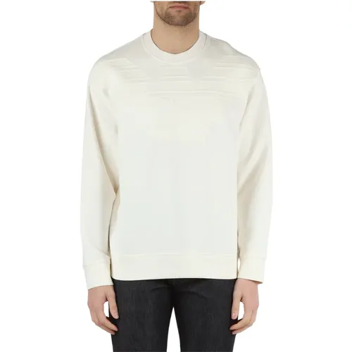 Double Jersey Cotton Sweatshirt , male, Sizes: L, M, S, XL - Emporio Armani - Modalova