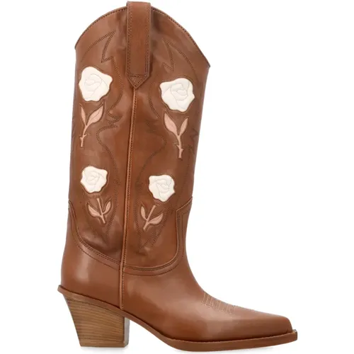 Rosalia Leather Knee-High Boots , female, Sizes: 4 UK, 7 UK - Paris Texas - Modalova