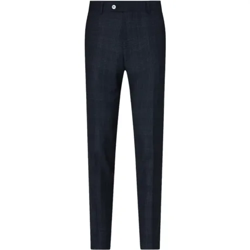 Slim Fit Blau Karierte Hose - Oscar Jacobson - Modalova