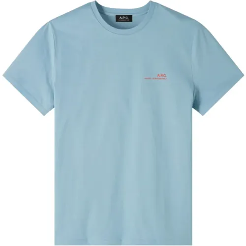 Paris T-Shirt Blau Gris , Herren, Größe: XL - A.p.c. - Modalova