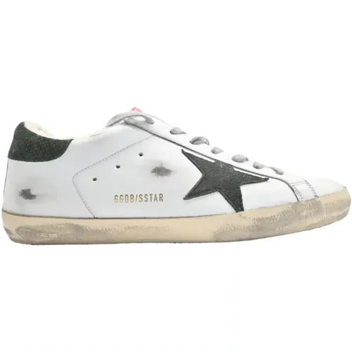 Military Star Green Sneakers , male, Sizes: 9 UK - Golden Goose - Modalova