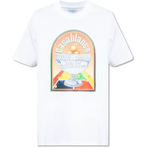 Printed T-shirt , male, Sizes: L, M - Casablanca - Modalova