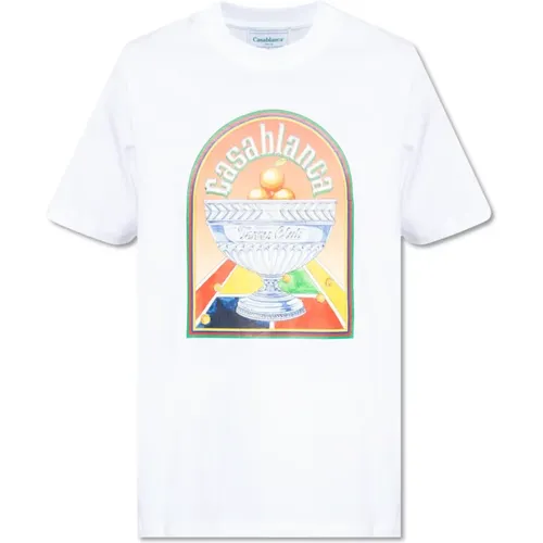 Printed T-shirt , male, Sizes: L, XL - Casablanca - Modalova