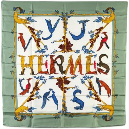 Pre-owned Scarves, female, , Size: ONE SIZE Pre-owned Silk scarves - Hermès Vintage - Modalova