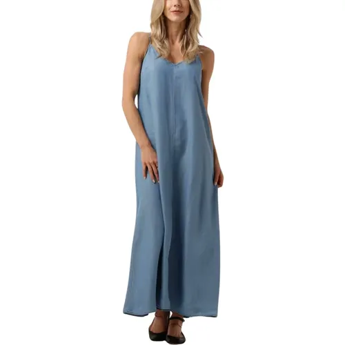 Blaues Maxi-Trägerkleid , Damen, Größe: M - Catwalk Junkie - Modalova