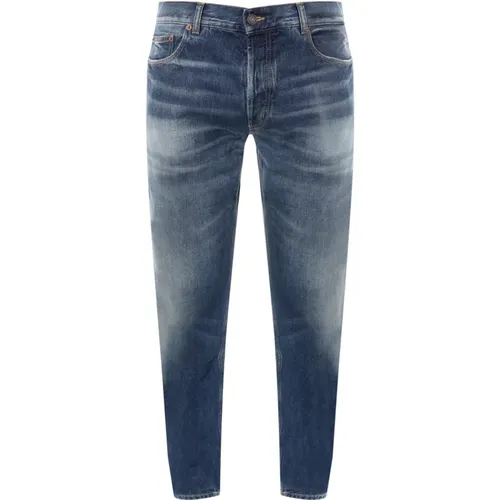 Blaue Straight Leg Jeans , Herren, Größe: W31 - Saint Laurent - Modalova