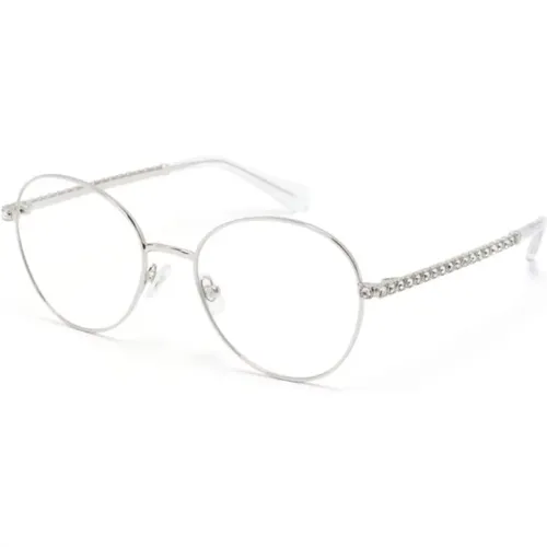 Silberne Optische Brille Stilvoll und vielseitig - Swarovski - Modalova