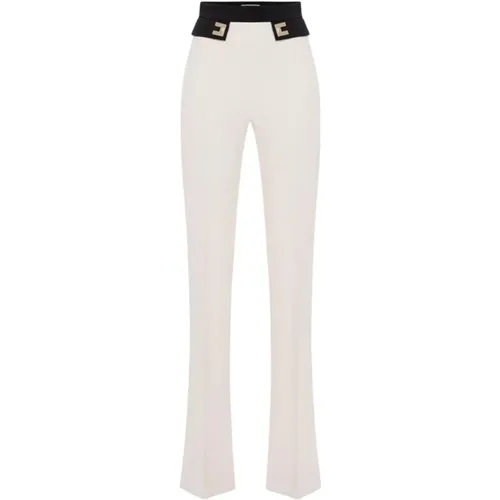 Leather Trousers , female, Sizes: 2XL - Elisabetta Franchi - Modalova