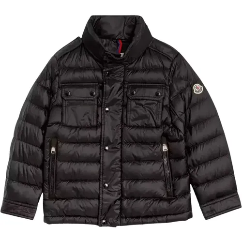 Jungen Steppjacke Schwarz Reißverschluss - Moncler - Modalova