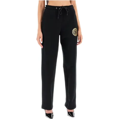 Iconic Medusa Print Joggers , female, Sizes: 2XS, XS - Versace - Modalova