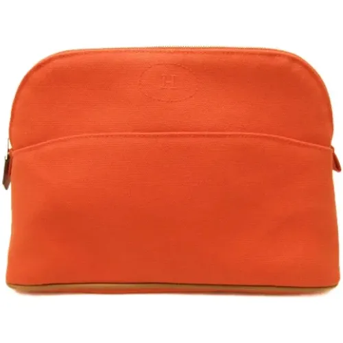 Pre-owned Clutches, female, , Size: ONE SIZE Pre-owned Canvas clutches - Hermès Vintage - Modalova