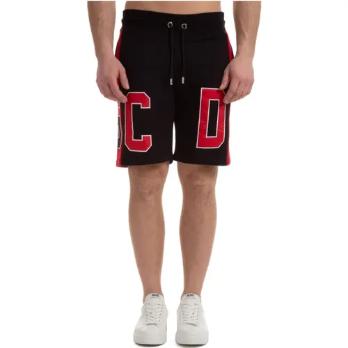 Bunte Logo Track Shorts mit Kordelzug - GCDS - Modalova