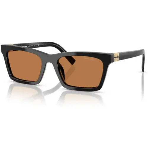 Sunglasses, unisex, , Size: ONE SIZE Rectangle Sunglasses - Miu Miu - Modalova