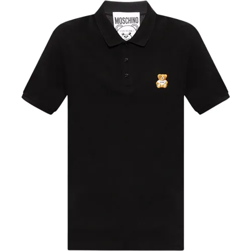 Cotton polo shirt , male, Sizes: M - Moschino - Modalova