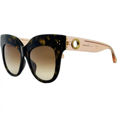 Butterfly Sunglasses with Gold Detail , female, Sizes: ONE SIZE - Linda Farrow - Modalova