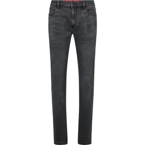 Men Grey Jean Hugo 708 Hugo , male, Sizes: W30 L32 - Hugo Boss - Modalova