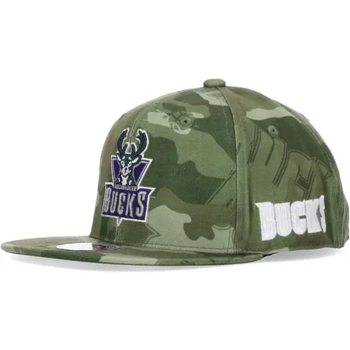 Caps, male, , Size: S NBA Tonal Camo Stretch Cap - Mitchell & Ness - Modalova