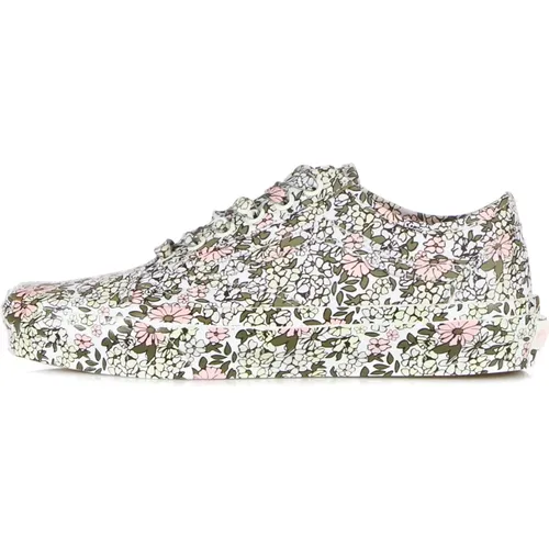 Sneakers, female, , Size: 7 US Floral Low-Top Sneaker with Lace-Up - Vans - Modalova