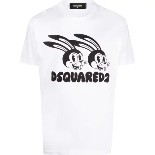 Men`s Cotton T-Shirt Upgrade for Casual Wardrobe , male, Sizes: L, 3XL, S, M, XL, XS - Dsquared2 - Modalova