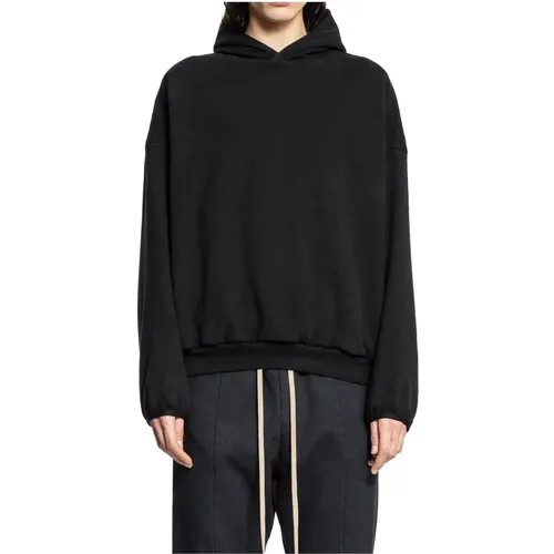 Cotton Fleece Hoodie , male, Sizes: M - Fear Of God - Modalova