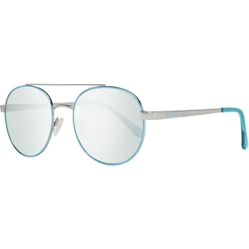 Sunglasses, female, , Size: ONE SIZE Turquoise Women Sunglasses Oval Mirrored - Guess - Modalova