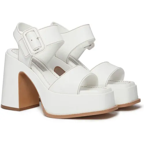 Weiße Plateau-Sandalen aus Kunstleder - Stella Mccartney - Modalova