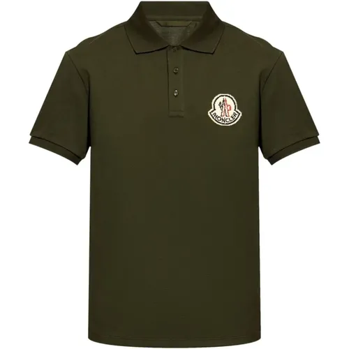 Pixelated Logo Polo Shirt , male, Sizes: L, M - Moncler - Modalova