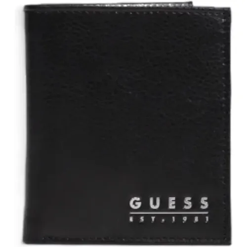 Wallets & Cardholders, male, , Size: ONE SIZE Leather Coin Pocket Wallet Autumn/Winter Collection - Guess - Modalova